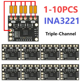 1-10pcs I2C SMBUS INA3221 uch kanalli Shunt joriy quvvat manbai kuchlanish Monitor Sensor Kengashi moduli Ina219 ni Pinlar bilan almashtiring Rasm