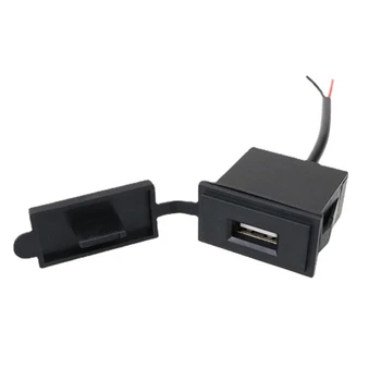 12v-24v Mini yagona USB vilkasi avtomobil mototsikl sigaret-zajigalka Socket xavfsiz Adapter 5v 2.4 A suv paneli bilan Rasm