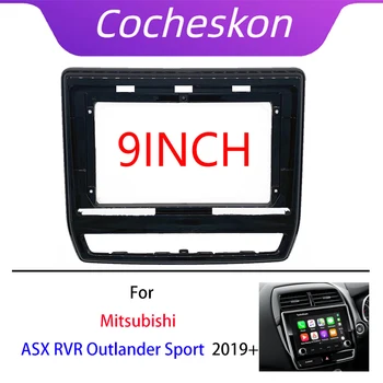 2 din 9 dyuymli avtomobil radiosini o'rnatish GPS MP5 ABS kompyuter plastik fasya paneli Mitsubishi ASX RVR Outlander Sport 2019+uchun ramka Rasm