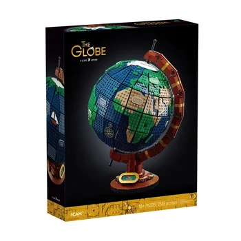 2022 yangi Globus 2585 dona mos 21332 g'oyalar Globus xaritasi modeli qurilish bloklari g'ishtlari texnik MOC g'ishtlari bolalar uchun o'yinchoqlar sovg'a Rasm