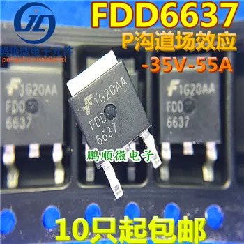 20pcs original yangi p-kanal FDD6637-35v-55a to-252 dala effekti MOSFET Rasm