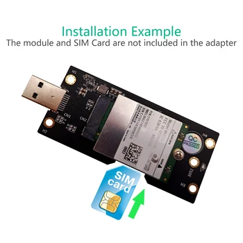 2G/3.0G/8G uchun SIM 4pin karta uyasi bilan USB 5 Adapter Konverter kartasiga bardoshli amaliy ko'p funktsional klassik NGFF M5 Rasm