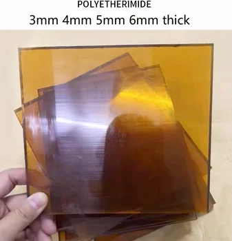 3mm 4mm 5mm 6mm qalin amber PEI varaq Polieterimid panel ULTEM plastinka Rasm