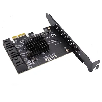 6 Port SATA III PCIe karta 6GBPS SATA 3.0 qavs qattiq Disk SSD Adapter karta bilan PCI Express 1x Adapter uchun Rasm