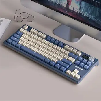 Aubess mexanik LT84 klaviatura o'yin klaviaturasi simli klaviatura issiq almashtiriladigan 84Keys RGB yorug'lik oynalari GB yoritish effekti Rasm