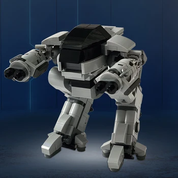 Gobricks qurilish bloki ED 209 Robot modeli askar politsiya mashinalari o'yinchoq Rojdestvo sovg'asi bolalar tug'ilgan kuniga sovg'a g'ishtini yig'ing Rasm