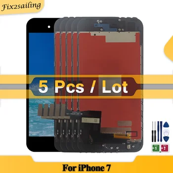 Incell 5 dona / uchastkalar iPhone uchun AAA + + + IPS LCD 7 iPhone uchun vositalari bilan LCD displey sensorli ekran montaj almashtirish 3D Touch 7 Rasm