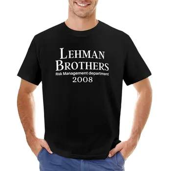 Lehman Brothers risklarni boshqarish bo'limi 2008 T-Shirt qora t shirt ter shirts cute kiyim erkaklar uzoq qisma t shirts Rasm