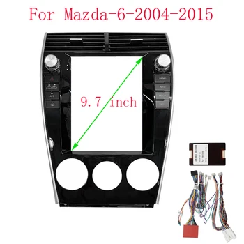 Mazda uchun VQLSK 9,7 dyuymli 2din avtomobil Radio paneli-6-2004-2015 Stereo Panel, Teyes avtomobil paneli uchun Dual Din CD DVD ramkali Rasm