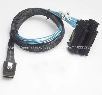 Mini sas 36p SFF-8087 uchun 4 SATA elektr kabeli bilan SFF-8482 ulagichlar 3FT 1m Rasm