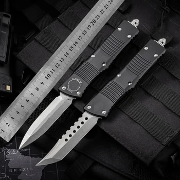 MT seriyali Micro OTF Tech Knife Pocketknives EDC taktik cho'ntak pichoqlari ochiq lager pichog'i qora A11 Rasm
