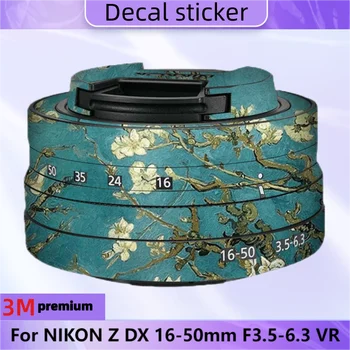 NIKON Z DX 16-50mm F3.5-6.3 VR Lens Sticker himoya teri Decal vinil o'rash kino anti-skretch himoyachi palto Z16-50 uchun Rasm