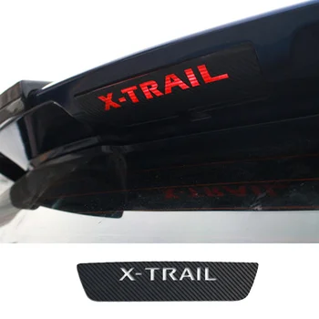 Nissan x-Trail X Trail T32 2014-21 avtomobil orqa yuqori o'rnatilgan tormoz chiroq uglerod tolasi Sticker bezak bezak Avto Aksessuarlar uchun Rasm