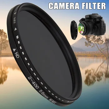 Raqamli SLR kamera filtri Dimmer Fader o'zgaruvchan ND filtri sozlanishi nd2 dan Nd400 gacha kamera linzalari uchun neytral zichlik 37-82 mm Rasm