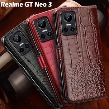 Realme GT Neo3 case stendi magnit karta ushlagichi Flip hamyon charm telefon qobig'i kitob uslubi realme GT Neo 3 Case cover uchun sumka Rasm