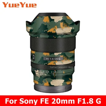 Sony FE 20mm F1.8 g kamera linzalari stikeri vinil o'ralgan plyonka uchun stilize qilingan Dekal teri FE20 20 1.8 F/1.8 1.8 G F1.8G F/1.8 G Rasm