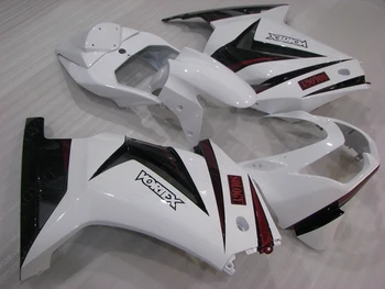 To'liq tana Kits EX 250 2008-2014 oq qora Fairings Ninja 250R 2011 Fairing Kits EX 250 2013 Rasm