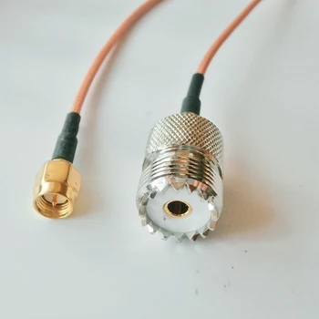 UHF ayol PL259 15cm RG316 kabeli bilan sma erkak Adapter liniyasi osonlik bilan ulang va ishonchli ma'lumotlar uzatishni olish Rasm