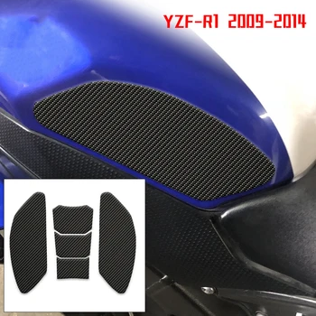 Yamaha YZF-R1 YZF YZF1000 R1 2009-2014 uchun 3D mototsikl sirpanishga qarshi tank yostiqchalari stiker yon gaz tizza tutqichli tortish yostiqchalari Rasm