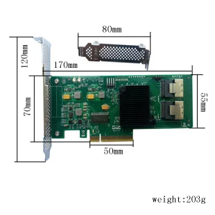 Yangi SAS / SATA6. 0/SSD / 9211-8I (2008-8I) RAID karta 6gbs kengaytirish array karta Rasm