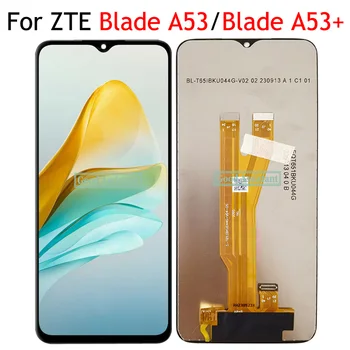 ZTE Blade A6.52 A53+ Plus LCD displey sensorli ekran Digitizer Panel montaj almashtirish uchun 53 dyuymli qora Rasm